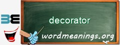 WordMeaning blackboard for decorator